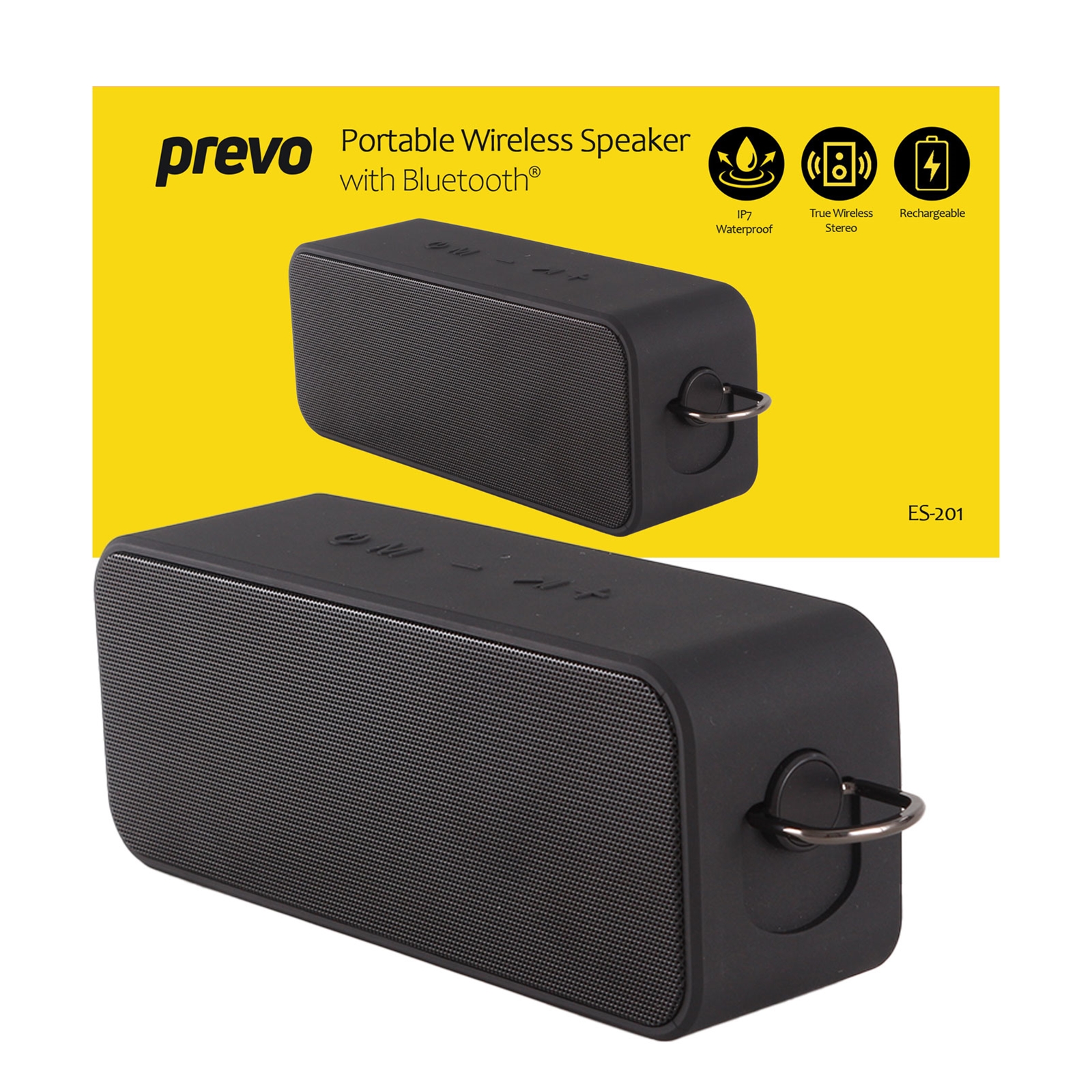 Prevo ES-201 Portable IP7 Waterproof 20W Wireless Speaker with Bluetooth, USB & SD card, Bluetooth 5.3